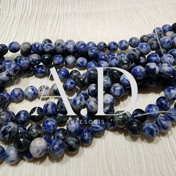 Manik Batu Alam Sodalite 4mm 6mm 8mm 10mm 12mm Beads Stone