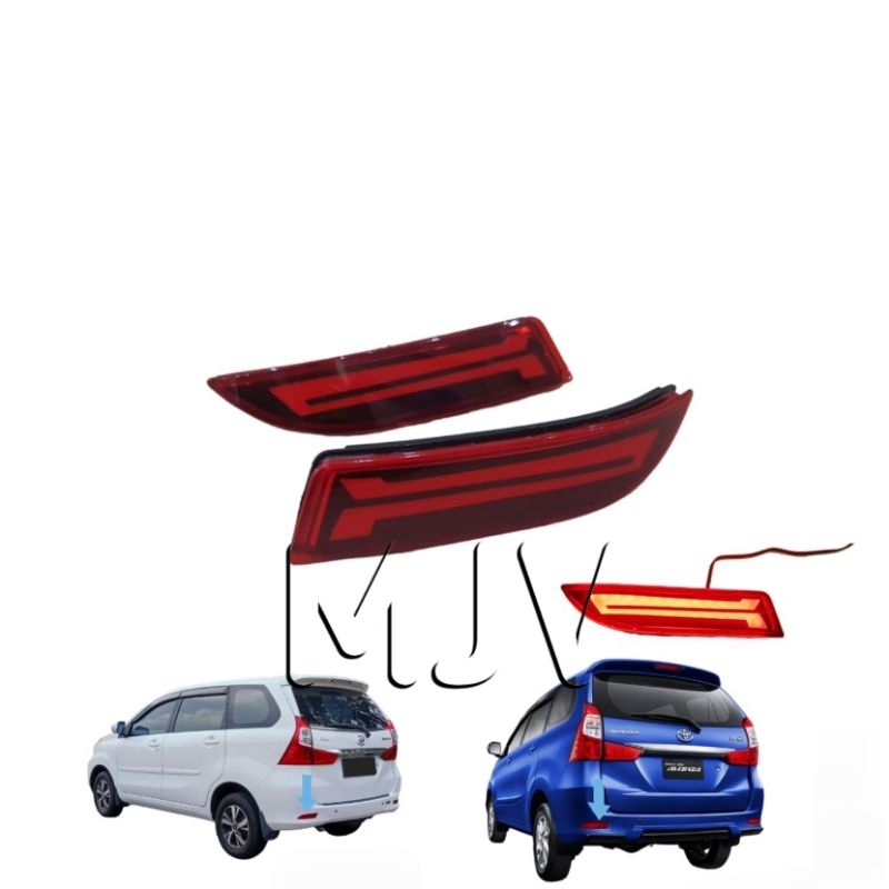 LAMPU VARIASI BUMPER BELAKANG AVANZA XENIA 2016-2018 RUNNING SEIN
