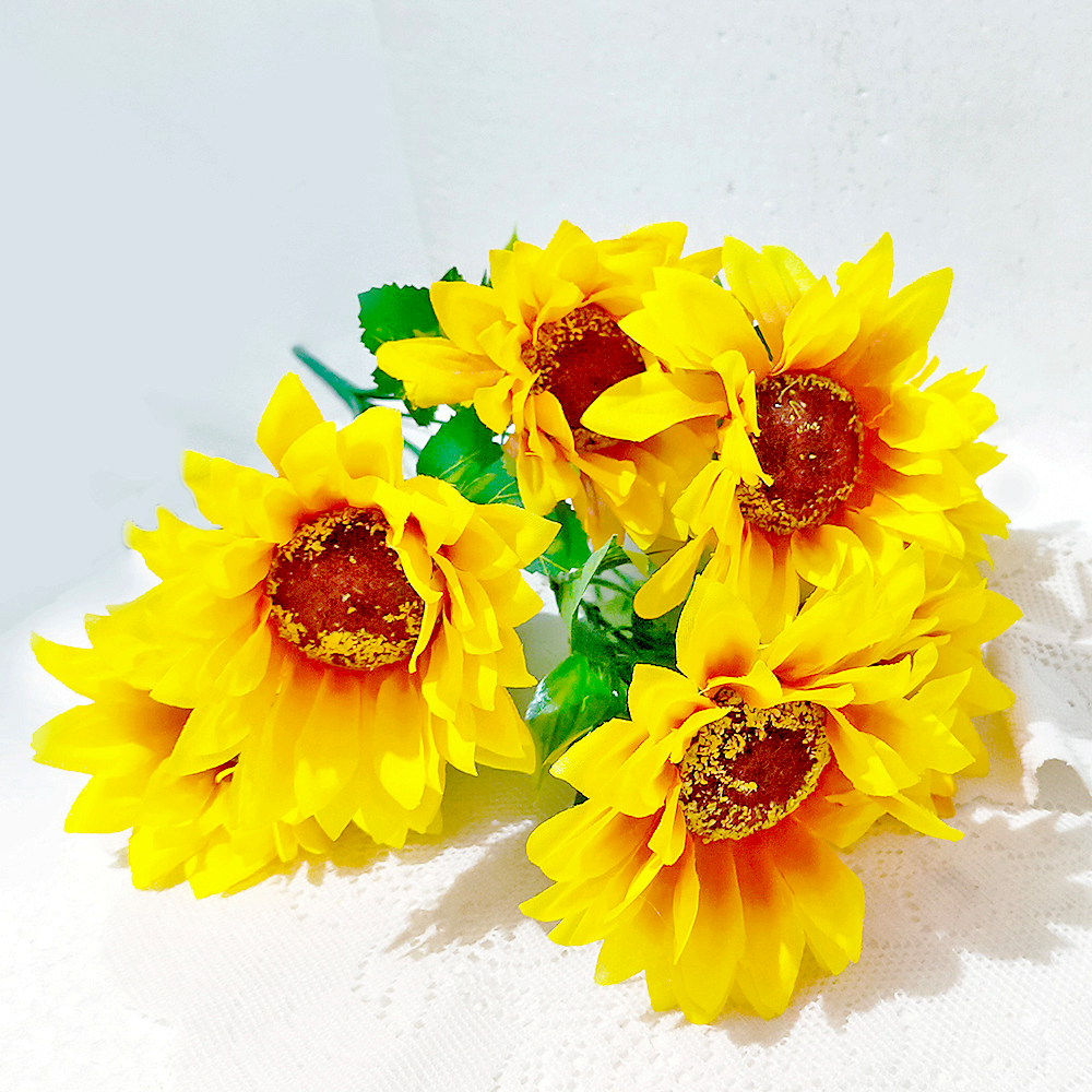 Bunga Artificial / Bunga Plastik Hias / Buket Matahari Tinggi 48 cm
