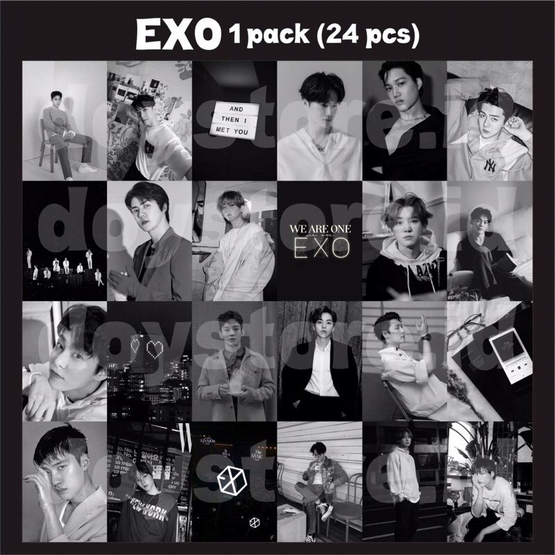 (24Pcs) Poster Dinding EXO Aesthetic A6 A5 | Wall Poster EXO