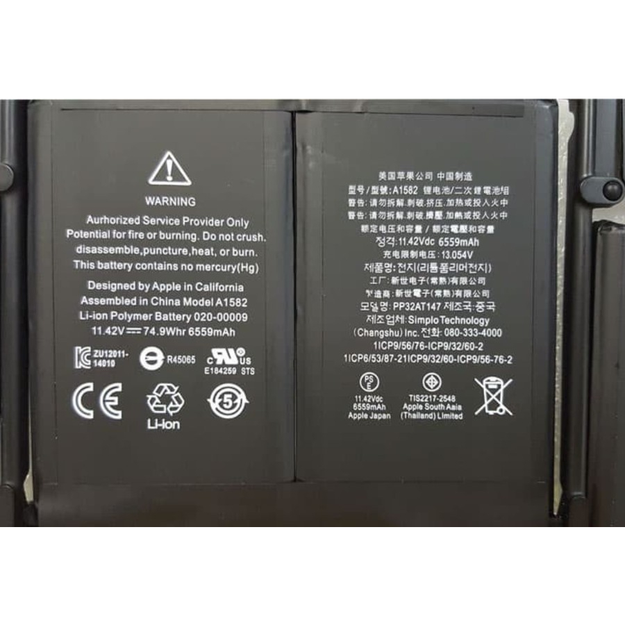 Battery Baterai A1493 A1582 A1502 MacBook Pro 13 inch Retina Early 2015 Mid 2014 Late 2013 MacBooPro 11,1 12,1 MacBook Pro ME864 ME865