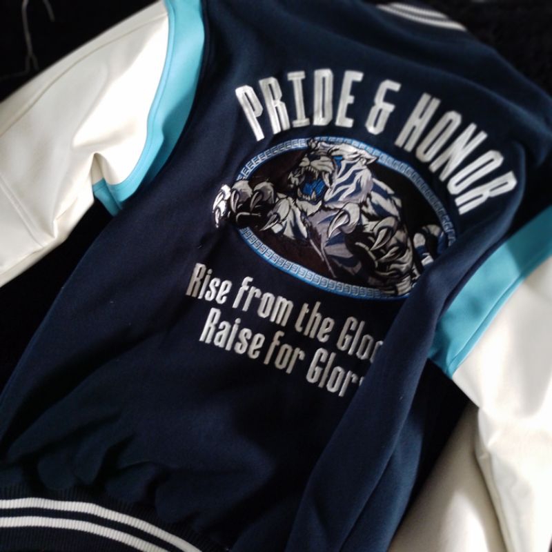 FAITH INDUSTRIES X EVOS ESPORT VARSITY JACKET PRIDE & HONOR FTH ROARRR