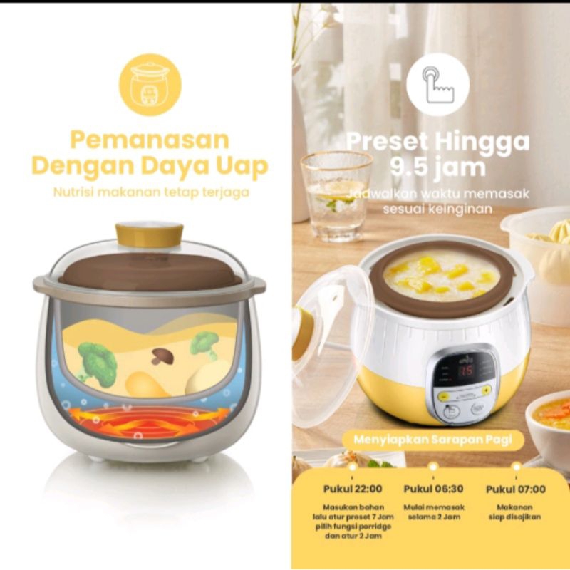 Emily slow cooker / slow cooker murah / preloved slow cooker / steamer / bubur bayi