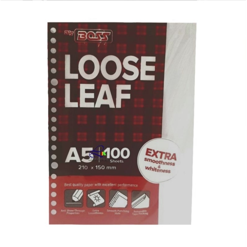 

Loose Leaf Kertas Isi Binder A5 Polos
