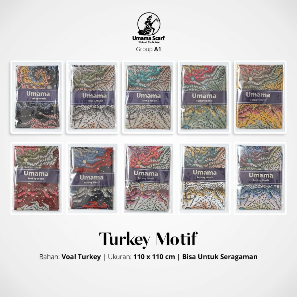 Segi empat UMAMA Turkey Motif 01