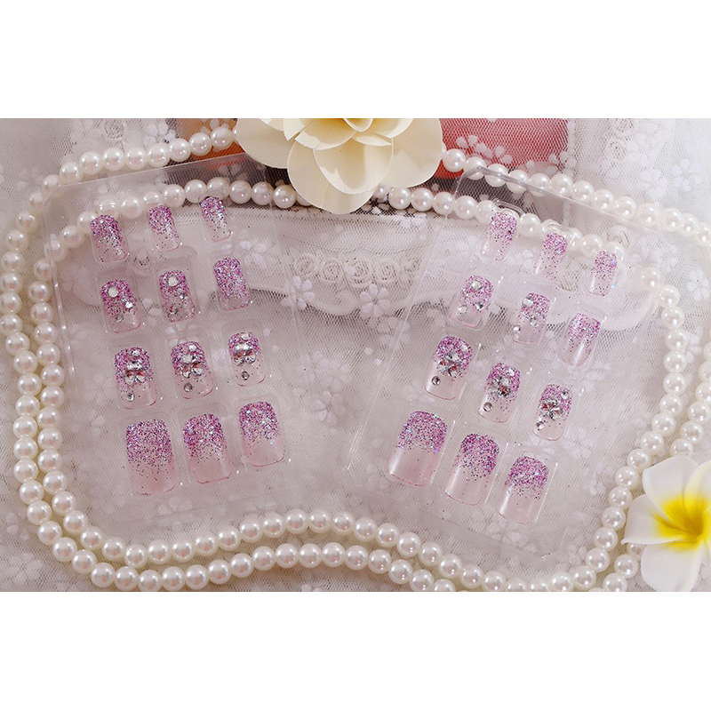 Kuku Palsu 【 B141，lem sticker】Nikah Wedding False Nailart Pengantin Tangan