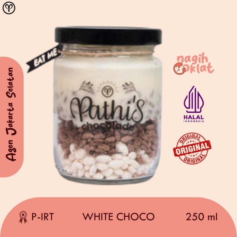 

Pathis Chocolade White Choco (Cemilan cokelat lumer - Choco crunchy in jar) - @nagihcoklat