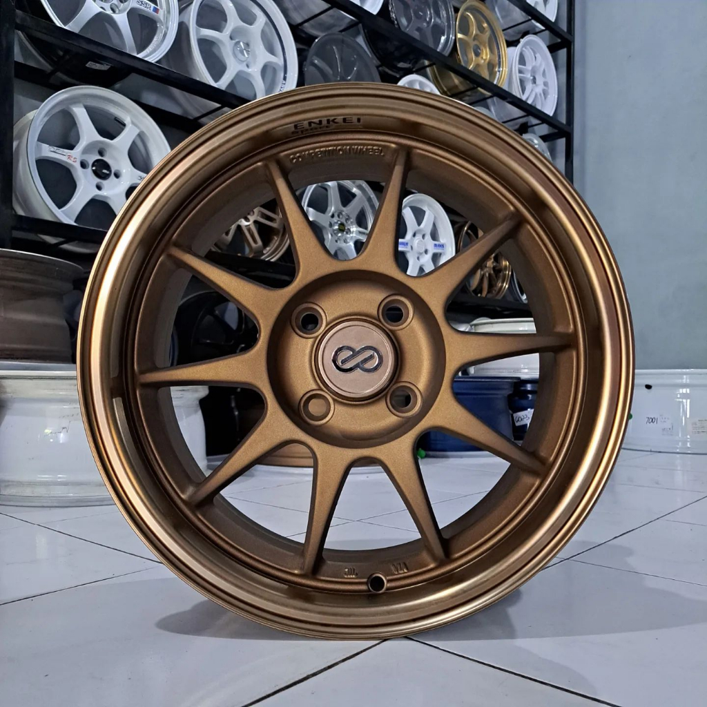 velg racing Velg Enkei Tarmac Ring 15 Pcd 4x100 Lebar 6.5 et 40 velg mobil r15