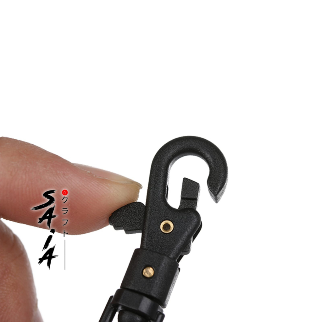 Pengait putar gantungan kunci carabiner mini klip rotasi buckle snap hook keychain multifungsi