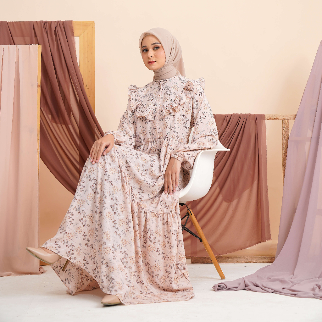 QUEENA DRESS BUSUI JUMBO LONG GAMIS ANTI KUSUT BAHAN ADEM PART 2