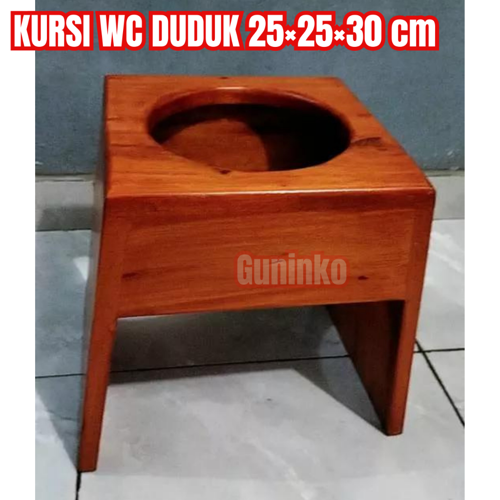 Kursi WC Duduk 25×25×30 cm Alas Dudukan Kloset Bangku Toilet Closet Pijakan Kamar Mandi Jongkok guni