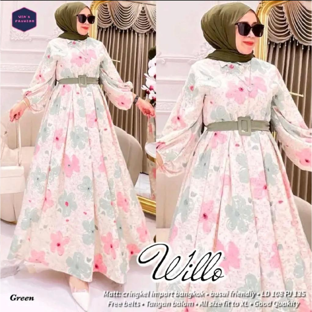 LANGSUNG KIRIM GAMIS CRINGKLE AIRFLO PRINT MOTIF BUNGA CANTIK SUPER JUMBO LD 130 BB SMPAI 120 KG BUSUI FREE SABUK