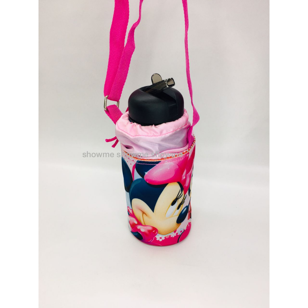 Showme tas botol minum anak sekolah karakter premium cetakan anti luntur MINI PINK CUTE