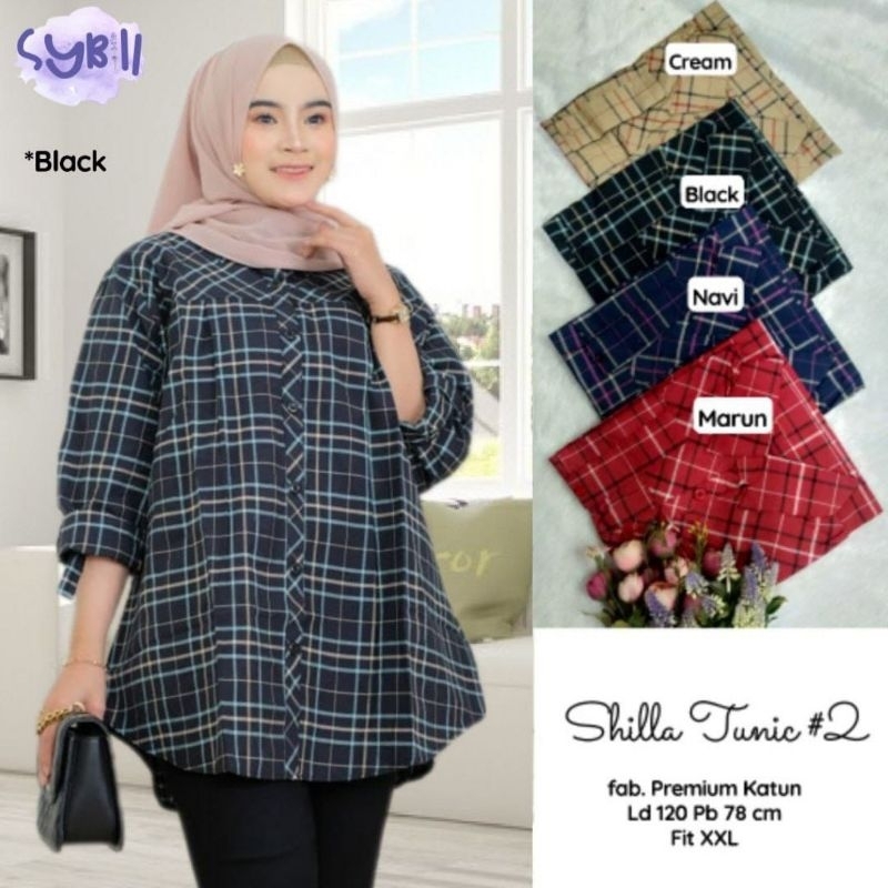 SHILLA TUNIK KATUN KOTAK JUMBO BUSUI