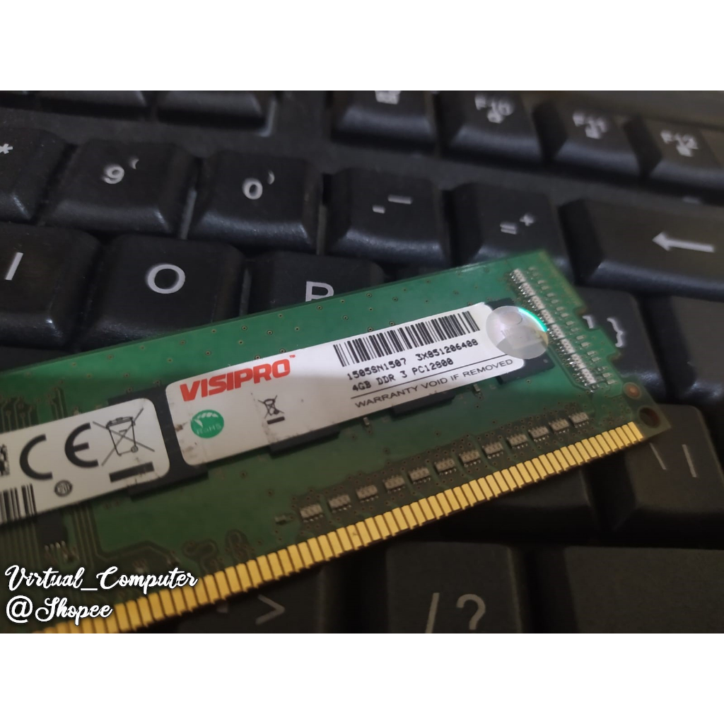 RAM PC by Visipro DDR3 1*4GB chipset Samsung 1600Mhz pc-12800