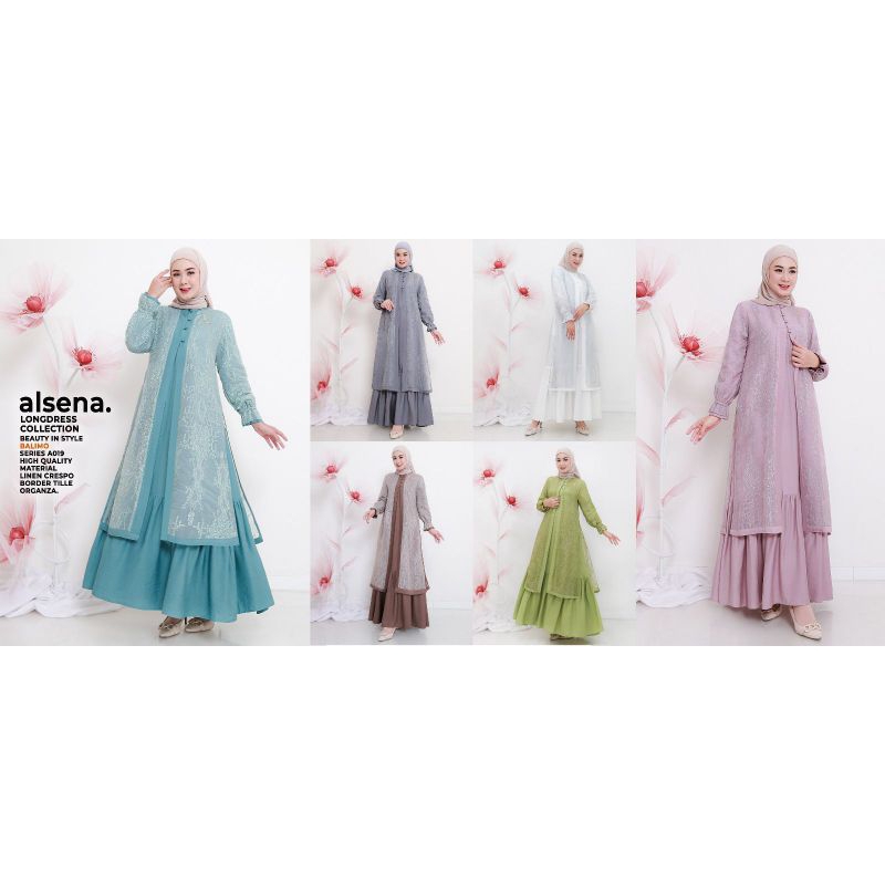 Gamis Dress Wanita Terbaru Alsena dan Rahema Long Dress by Balimo