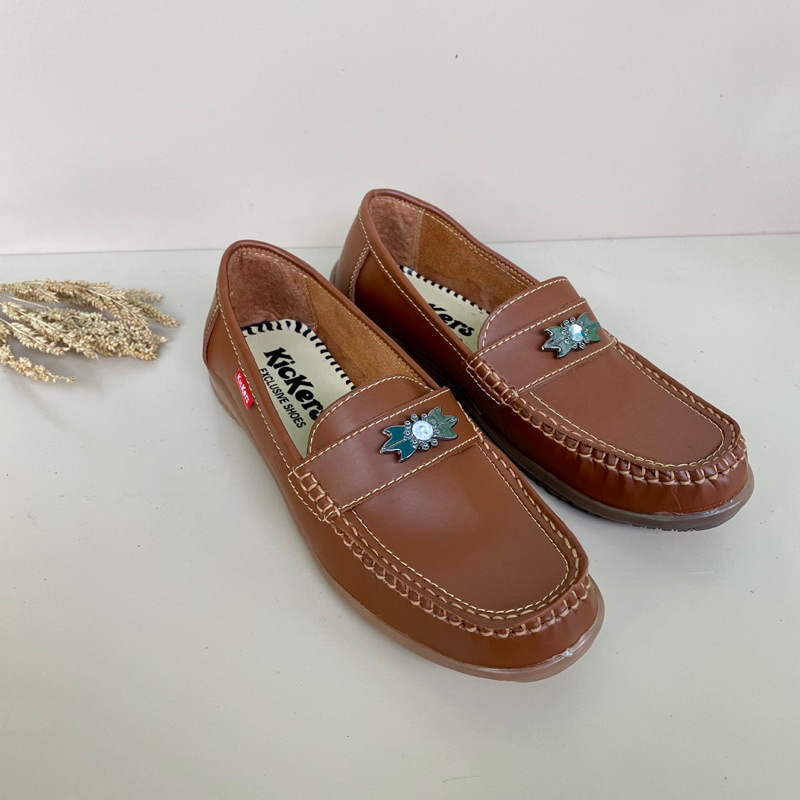 Sepatu Slip On Flat Selop Casual Santai Wanita-Sepatu Wanita Flat Dinas Kerja Sekolah Kuliah Formal