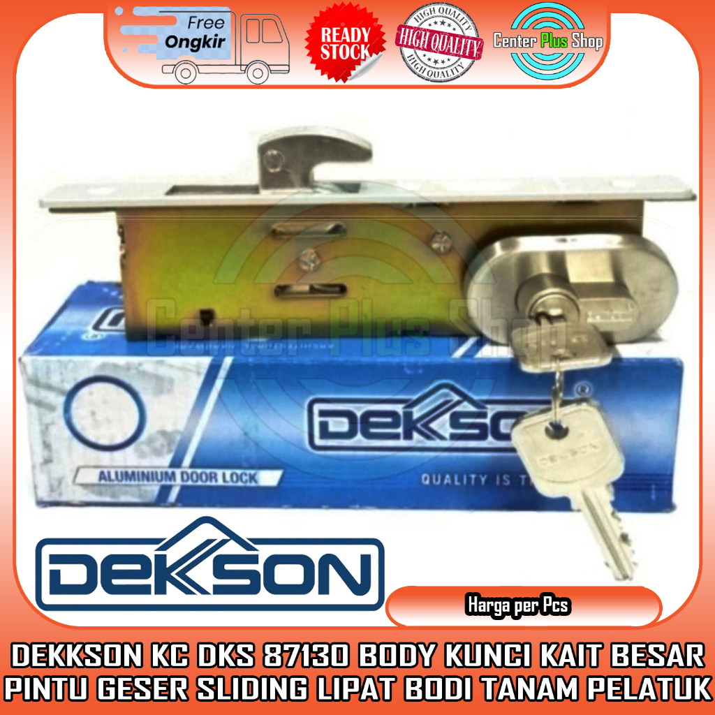 DEKKSON KC 87130 Kunci Kait Pintu Sliding Frame Stainless Stell Anti Karat Cylinder Ring Metal Geser
