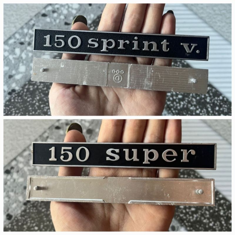 Emblem vespa sprint super balok model ori emblem depan belakang vespa sprint super model balok