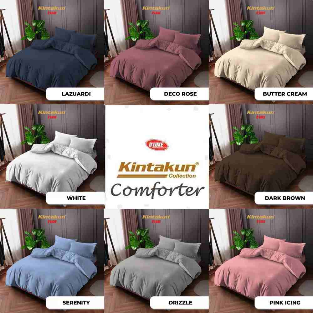 Kintakun Dluxe - COMFORTER (Bed Cover ONLY) (180x200) POLOS KOREA Terlaris pilihan