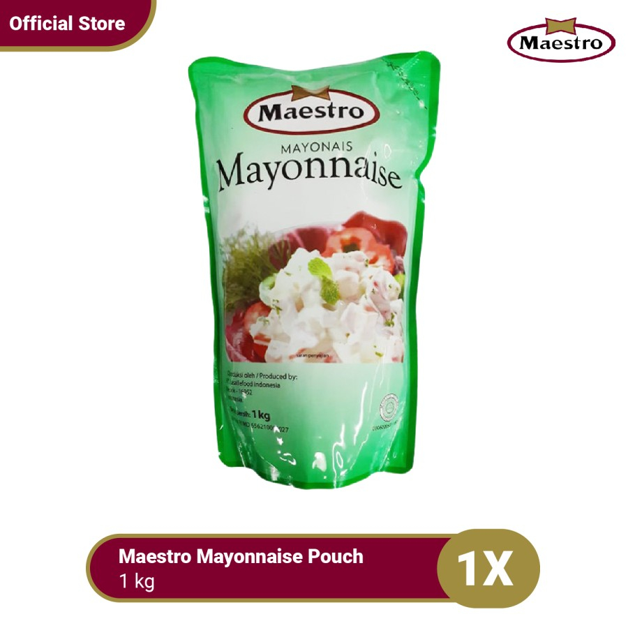 

Maestro Mayonaise| Mayonaise Pouch 1Kg| Saus Dressing Mayo - 180Gram