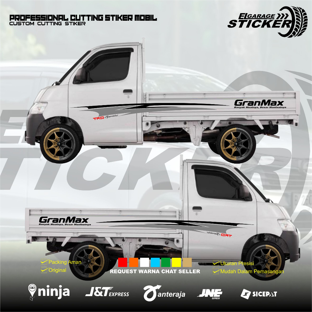 Stiker mobil granmax pick up cutting stiker mobil pick up granmax variasi bak samping