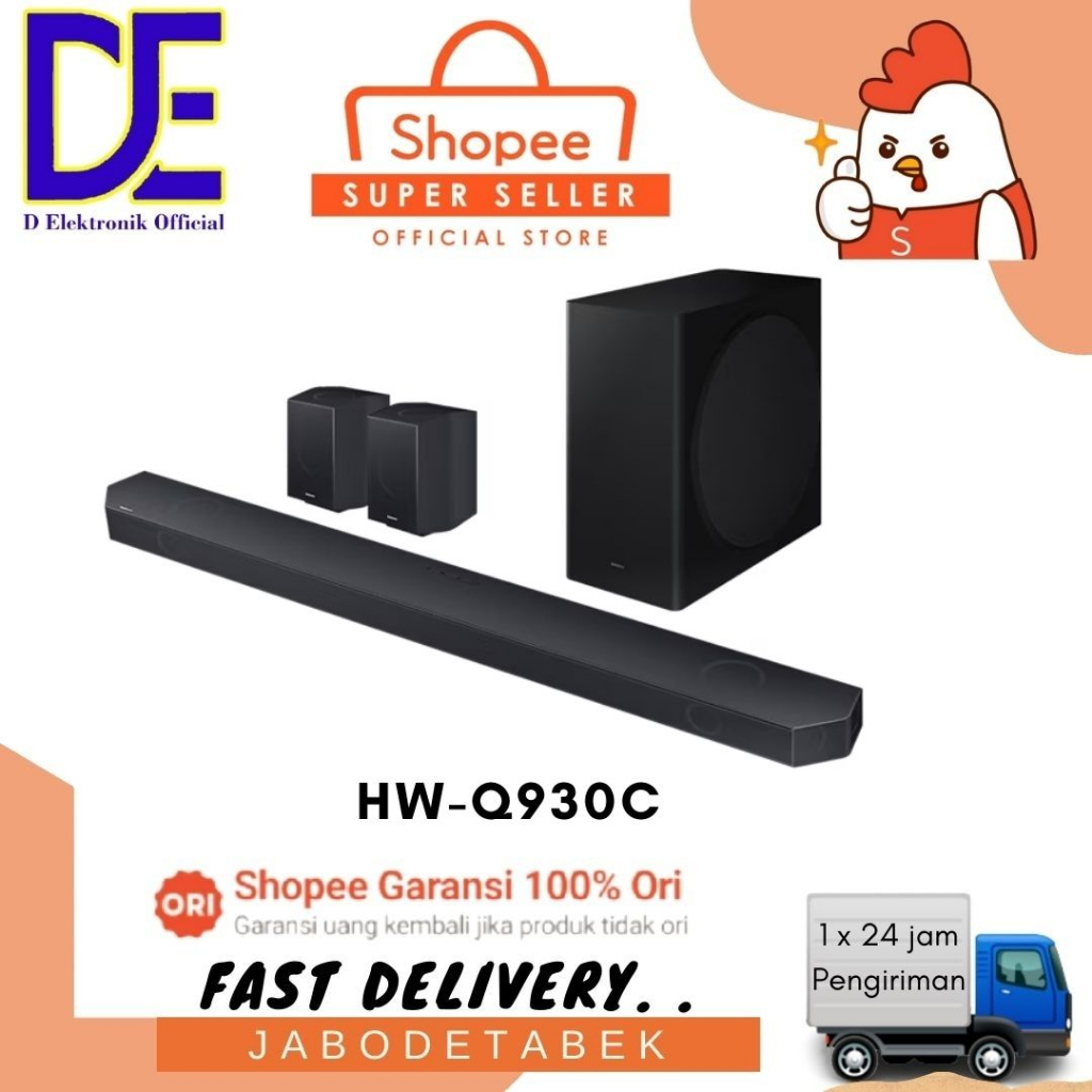 Samsung HW-Q930C/XD premium q-series soundbar subwoofer wireless dolby atmos true 9.1.4ch HWQ930C