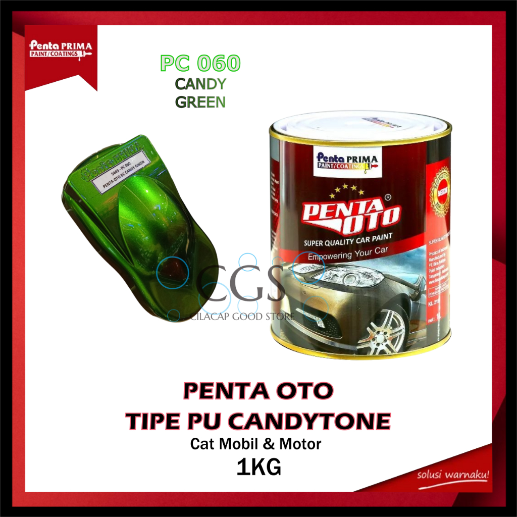 Cat HIJAU CANDY PU Penta Oto / Cat Candy Green PU / Cat Penta Hijau Candy PU / Cat Candytone Green P