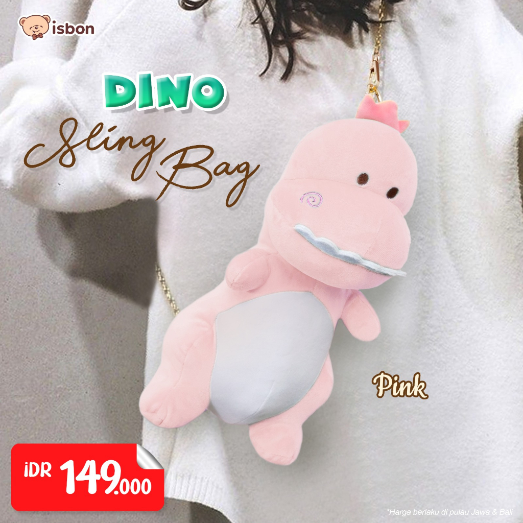 ISTANA BONEKA Tas Sling Bag Dino Karakter Dinosaurus Lucu Bahan Premium Tas Selempang Anak