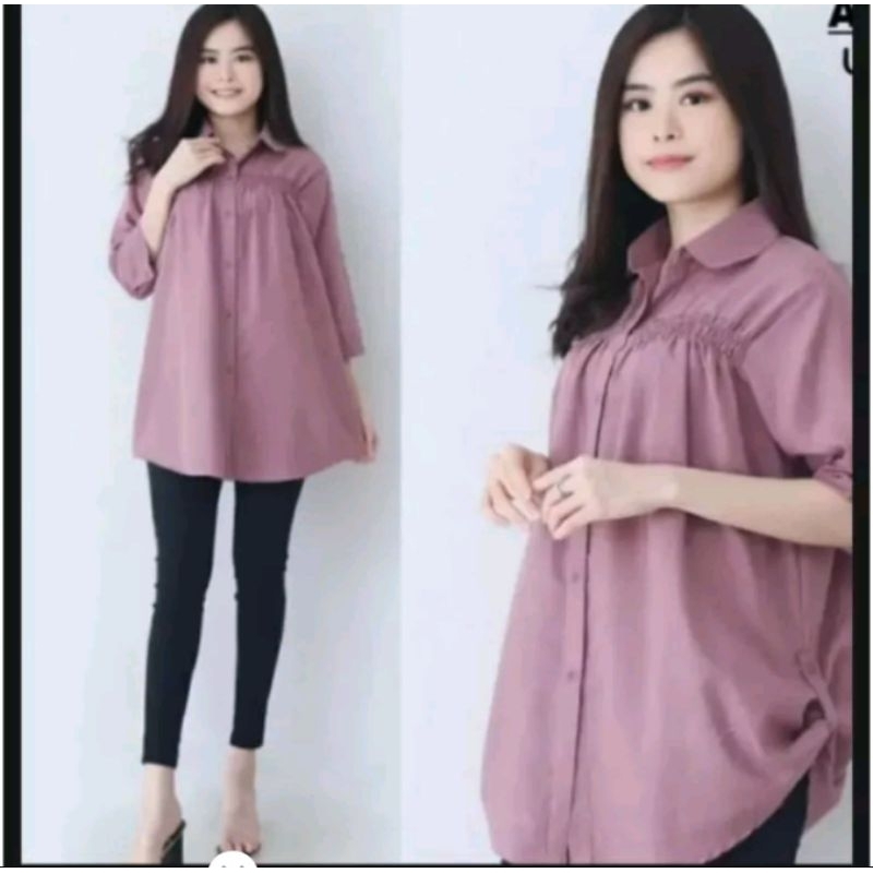 Tunik wanita terbaru bahan crinkle premium