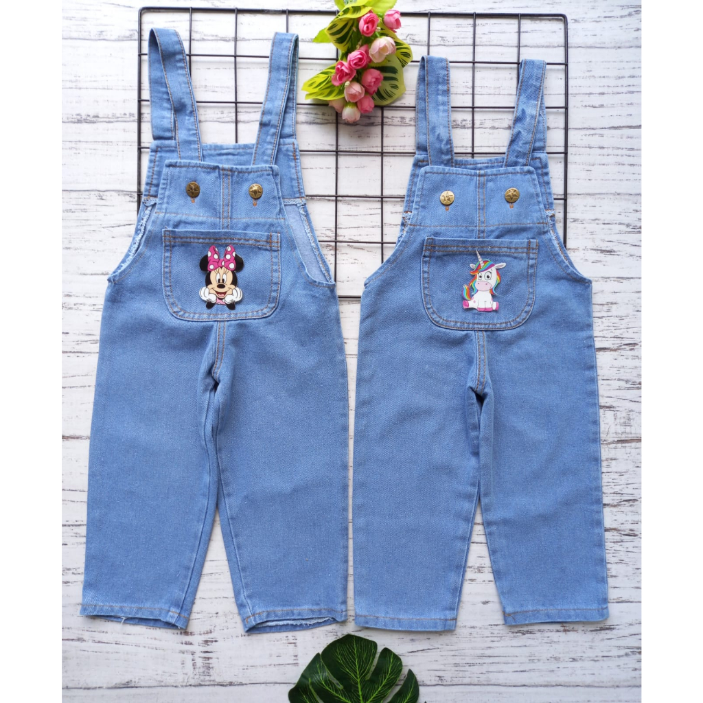 OVERALL JEANS PANJANG ANAK/ OVERALL KARAKTER ANAK / OVERALL ANAK