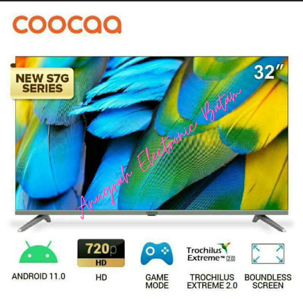 COOCAA LED TV 32Inch - Android 11 - Digital TV - WIFI 5G -Model 32S7G BATAM
