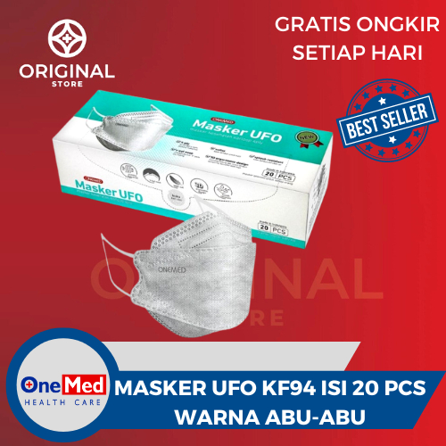 MASKER UFO KF94 KARET EARLOOP 3D 4PLY ISI 20 PCS ONEMED