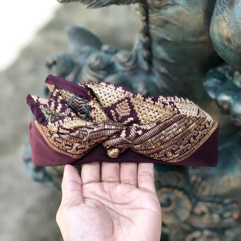 Udeng Semi Songket/Bordir Benang Songket Banyumas Janggar Nayah/model penasar