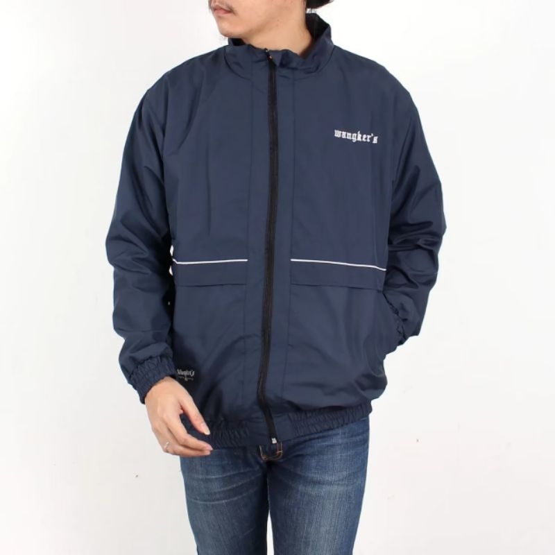 WANGKER'S Original Jaket Pria Tracksuit White Distro Waterproof