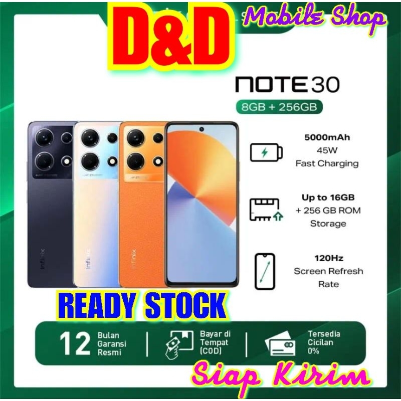INFINIX NOTE 30 8/256 NFC HELIO G99 45W 120Hz 64MP GARANSI RESMI INFINIX 1 TAHUN
