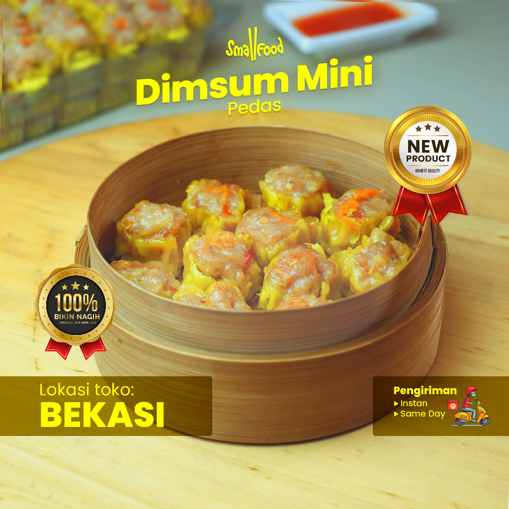 

Dimsum Mini Pedas - Isi 147 Pcs / Smallfood / Frozen Food / Dimsum Rakyat / Dimsum Mini