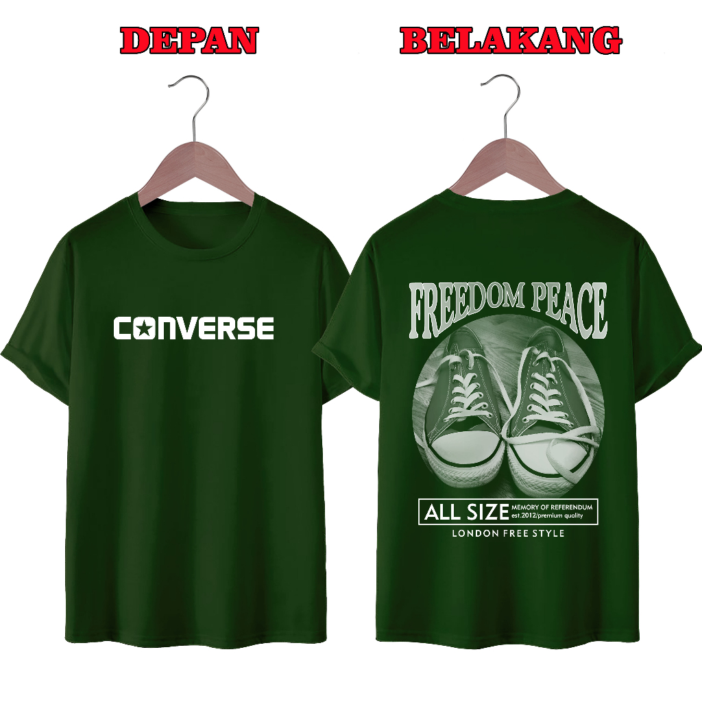 KAOS DISTRO UNISEX PRIA DAN WANITA TERBARU, FREEDOM PEACE