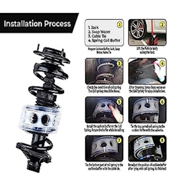Spring Buffer Stabilizer Mobil Dumper Karet Peredam Kejut Bening Transparan