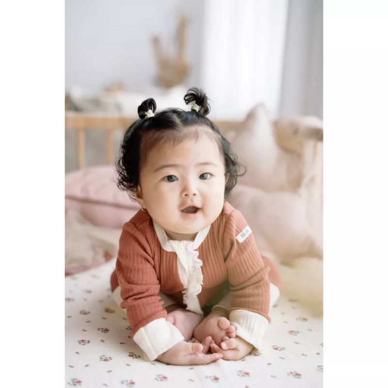 Bohopanna Sleepsuit Zipper Ruffle 0 Bln s/d 2 Tahun - Boho Panna