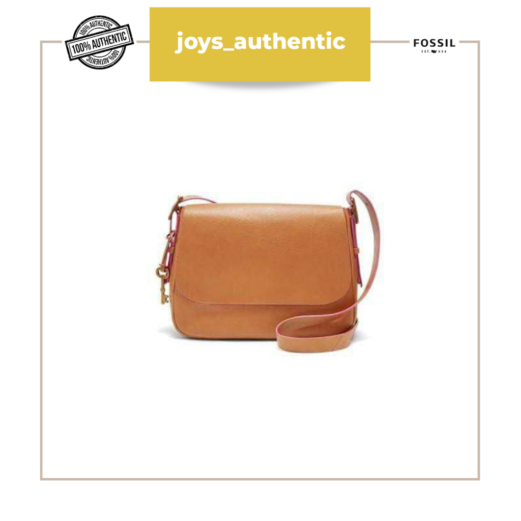 Tas Wanita Fossil Harper Small Crossbody Coklat Tan Woman Bag Authentic Original