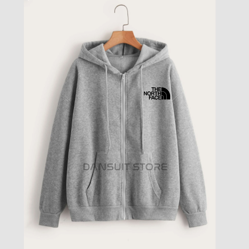 Hoodie Zipper Sablon Anak Laki-laki/Perempuan Usia 4-13 Tahun Hoodie Resleting Anak Motif Sablon TNF TheNorthFace Logo Bahan Tebal Premium