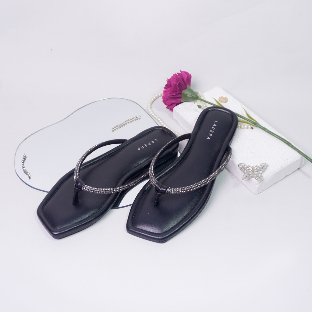 Adarastore - Lapepa ANGEL Sandal Jepit Casual Wanita Sendal Flat Kekinian Model Teplek Cewek Terbaru