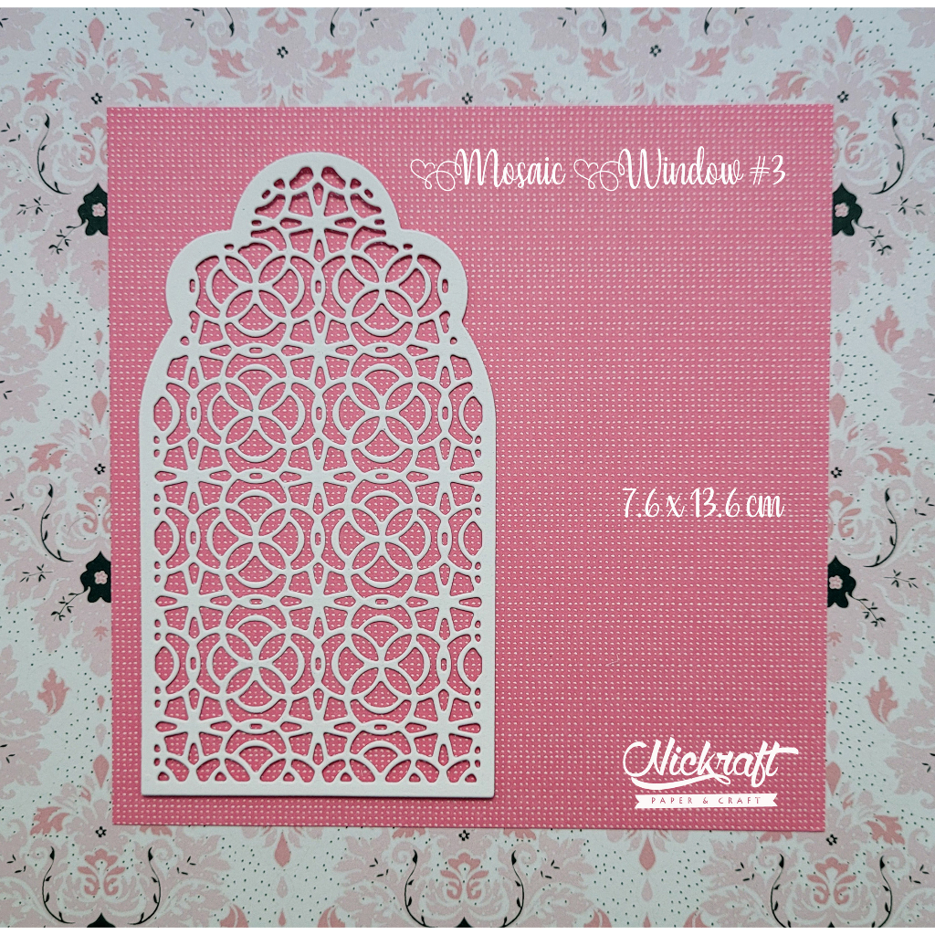 

MOSAIC WINDOW #3 - DIE CUT SCRAPBOOK JURNAL JENDEL
