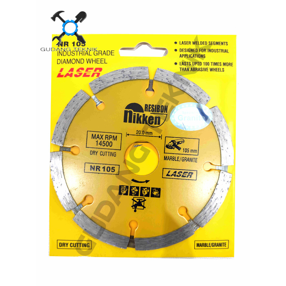 Diamond Wheel 4&quot; DRY WET SUPERTHIN N105 N108 NIKKEN RESIBON / Mata Pisau Potong Keramik Granit Marmer KERING BASAH TIPIS 4 Inch NIKKEN RESIBON