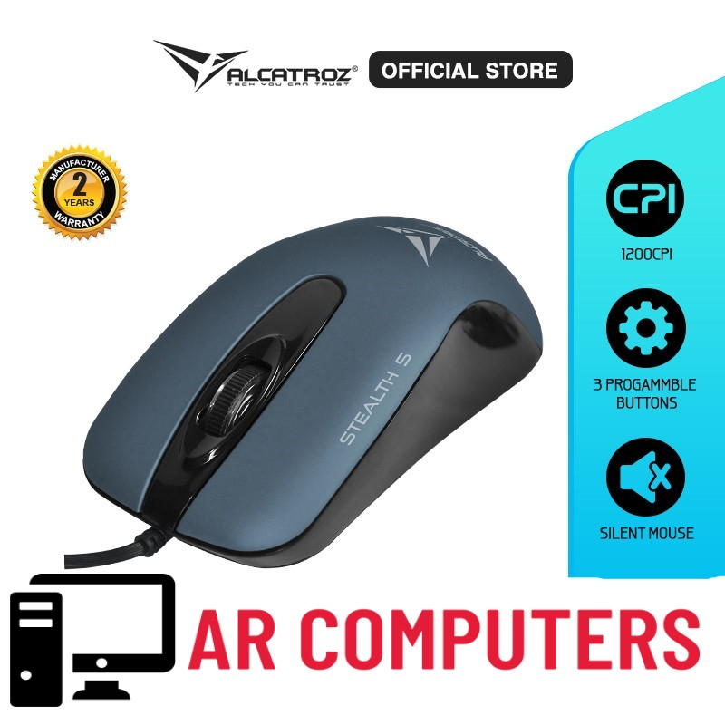 Alcatroz Silent Mouse Wired Stealth 5