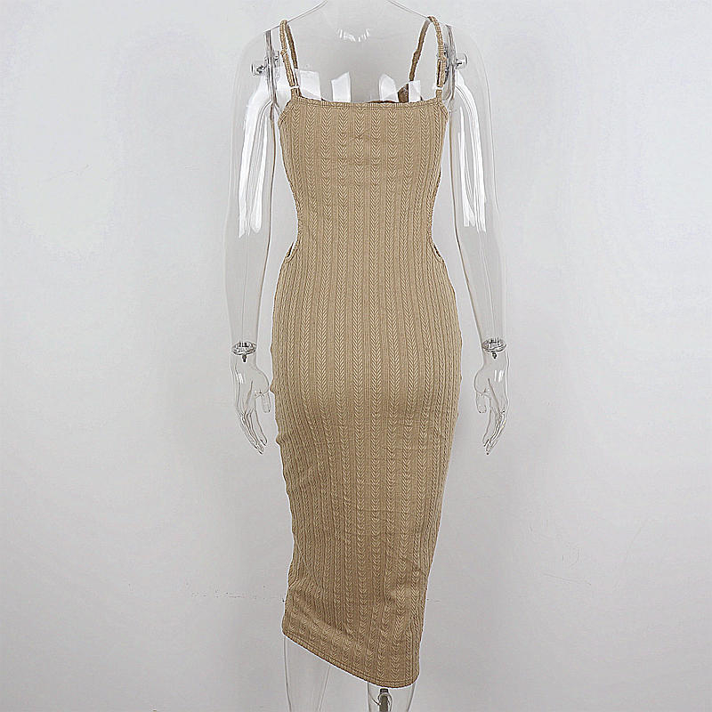 【AMY J】Elegant  Bodycon Knit  Long Dress  7597 (S/M/L)