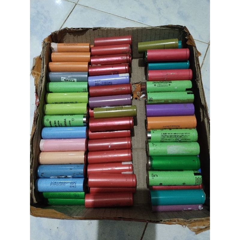 Baterai 18650 bekas copotan laptop