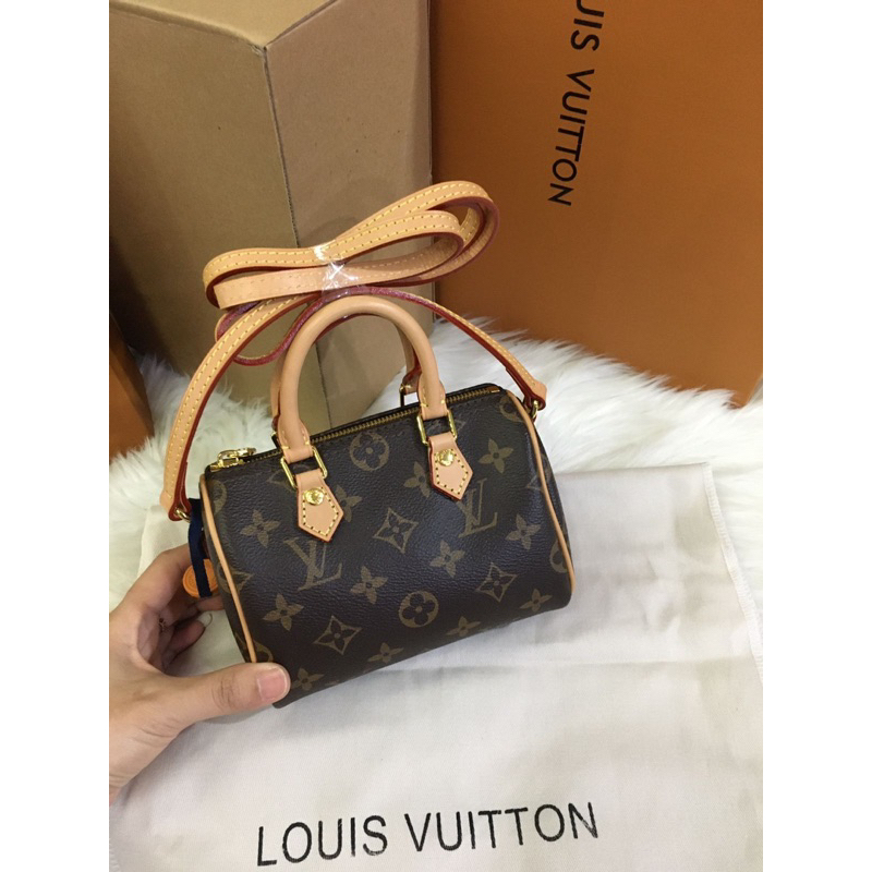 LV Speedy 16 Bandouliere M61252 with Box Magnet (Double Box) [Ada Seri No]