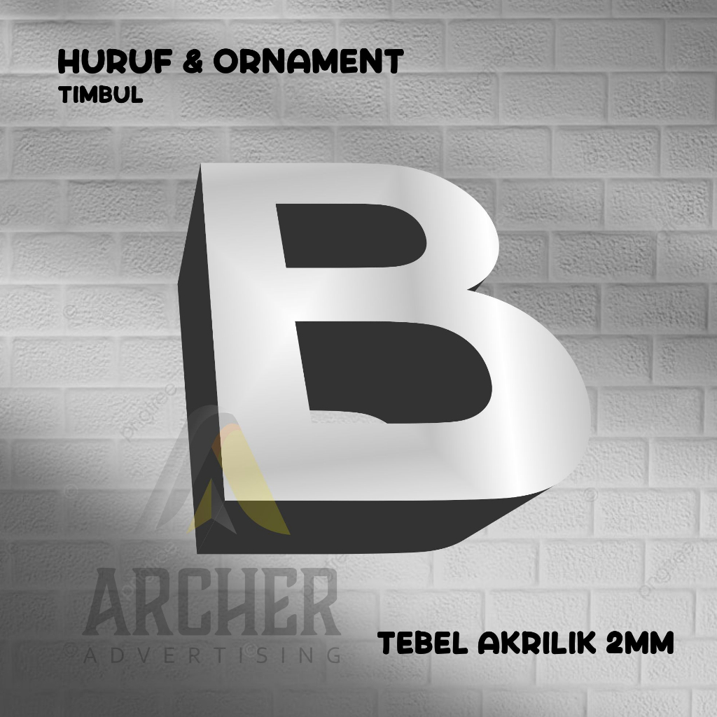 FONT TIMBUL/HURUF TMBUL AKRILIK CUSTOM A-Z